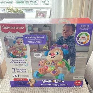 Fisher-Price Laugh & Learn Puppy Walker - Red, Blue, Yellow